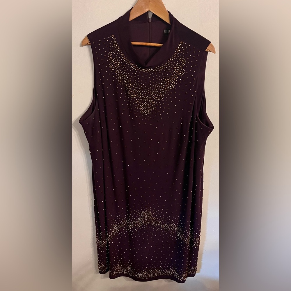 Beaded Burgundy Dress